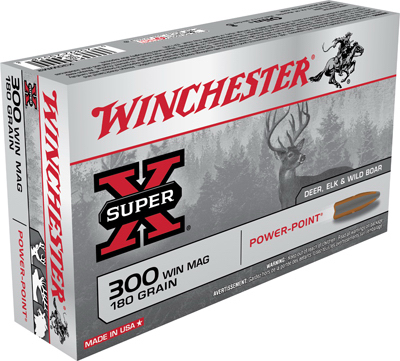 Winchester Super-x .300 Win Mag Rifle Ammo, 180 Grain Power-point, 20 Rounds