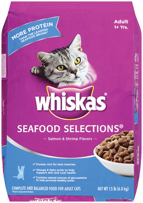 Cat Food, Seafood Selections, 15-Lb. Bag