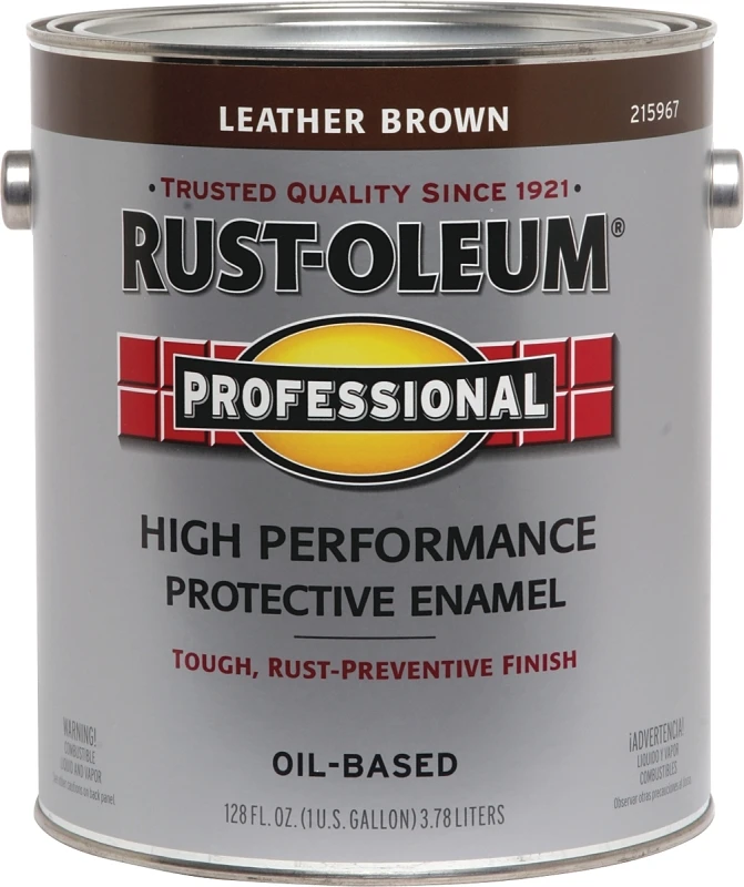 Professional Oil-based Gloss Leather Brown Enamel Paint, 1 Gallon