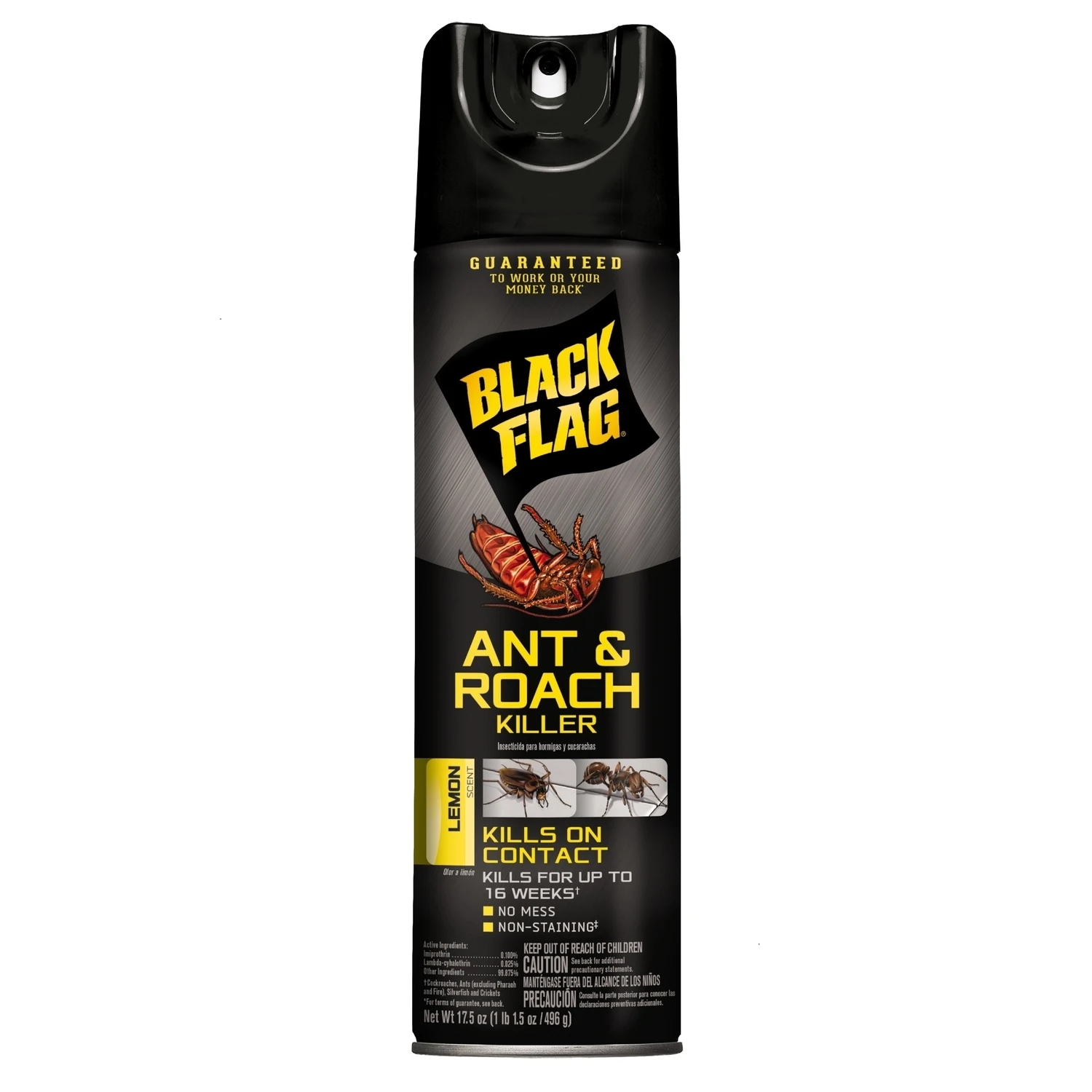 Ant and Roach Killer Lemon Scent Aerosol Spray 17.5 Ounce