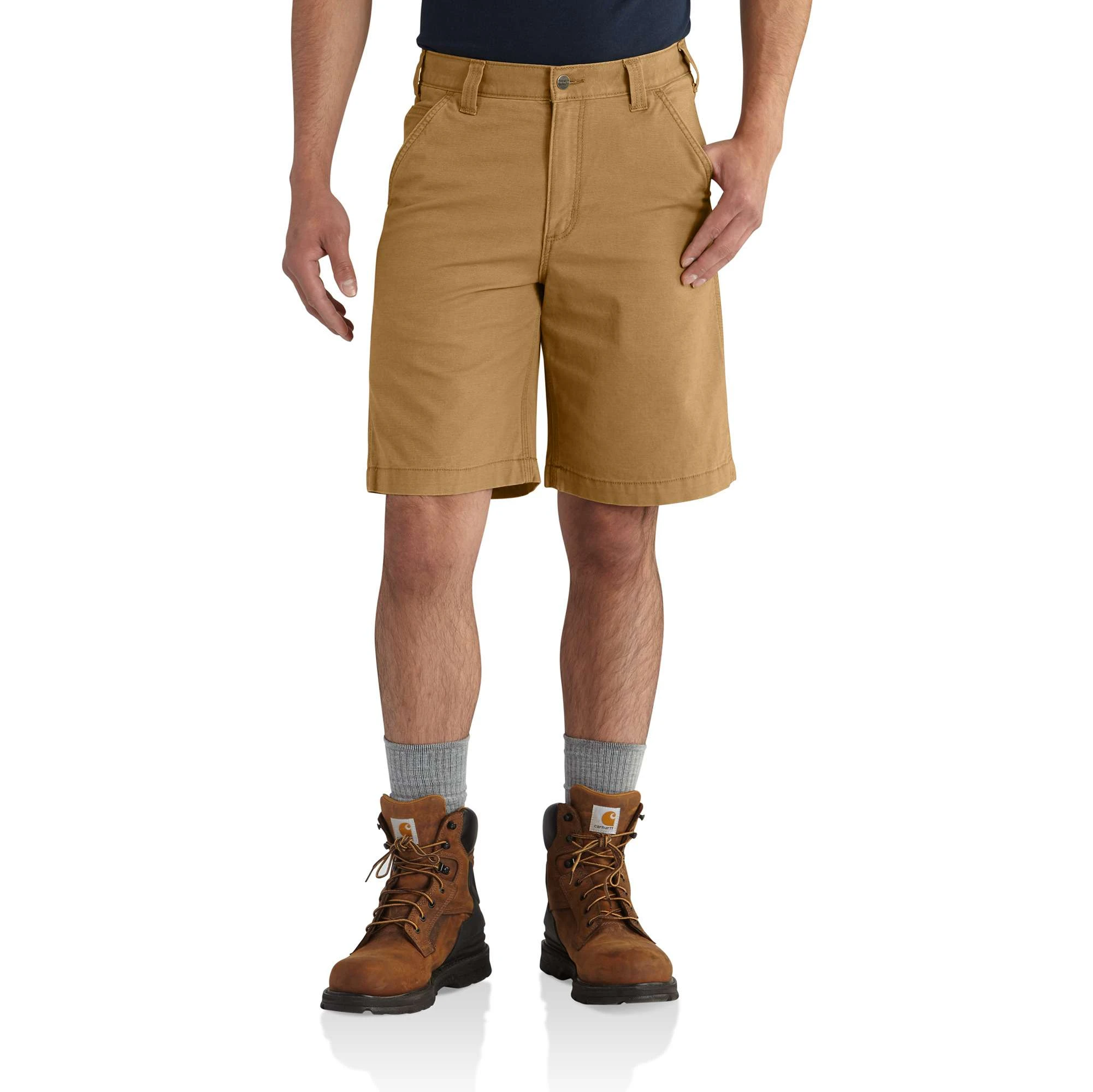 Rugged Flex Relaxed Fit Canvas Work Short W42 Hickory