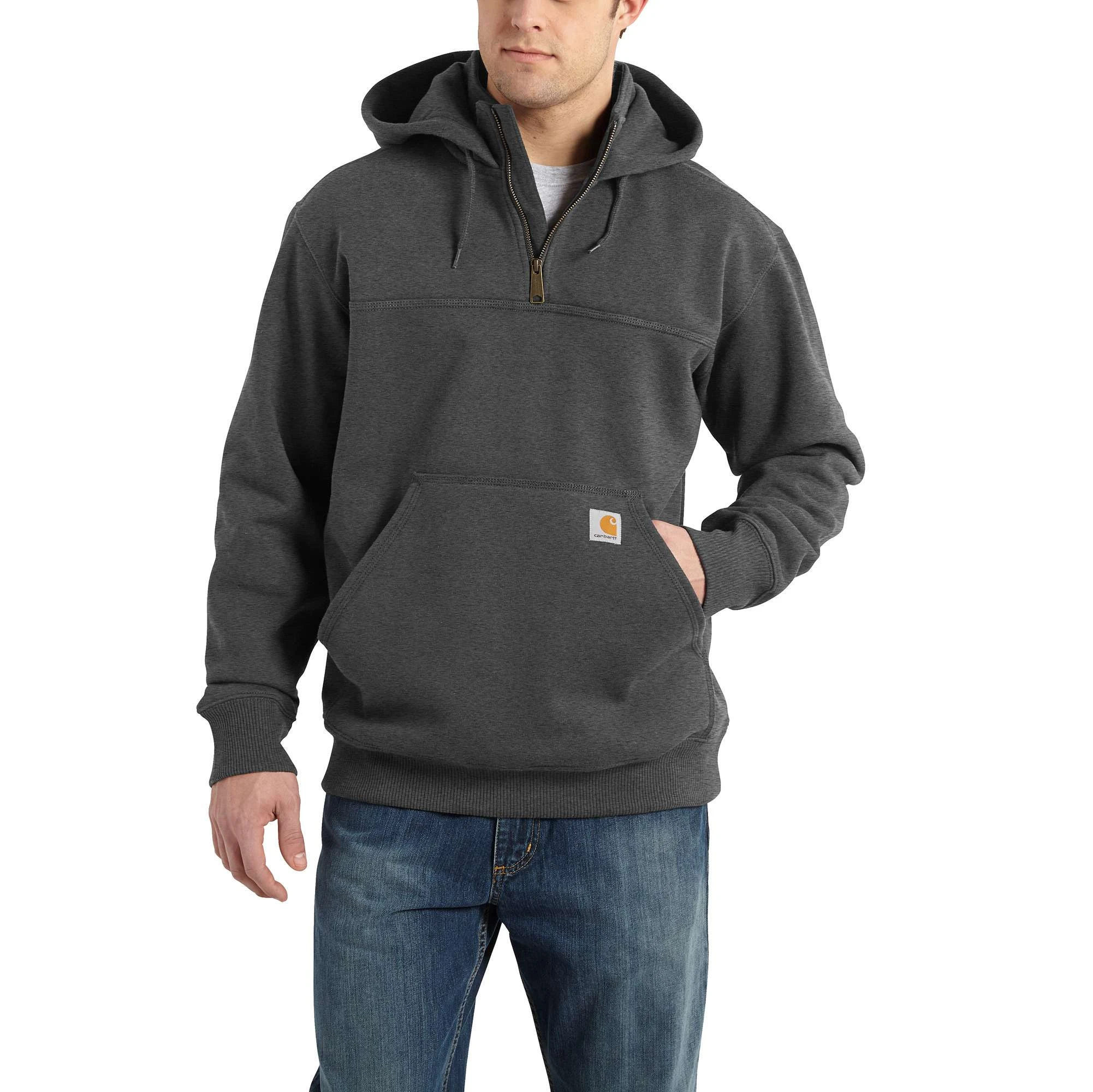 Men's Rain Defender Heavyweight Quarter-zip Sweatshirt - Xl - Carbon Heather