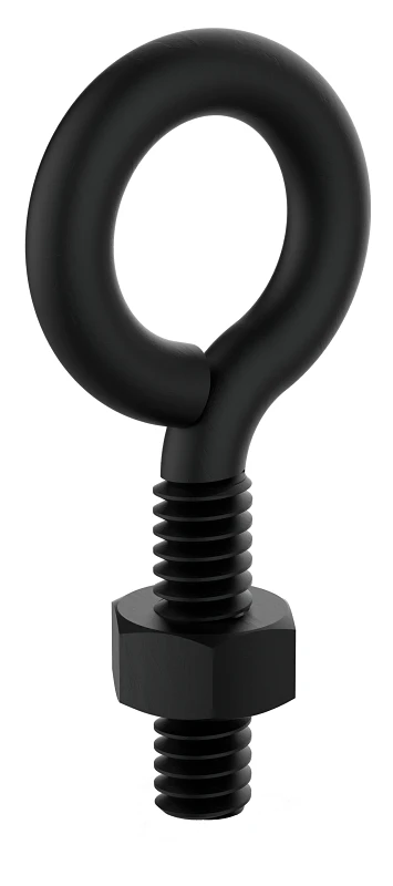 Eye Bolt with Nut, 1/4 x 2 In.