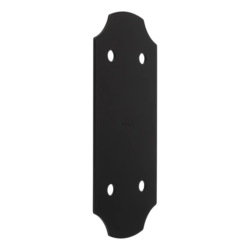 Hartley Collection Decorative Flat Strap Hinge, Black Finish, 5 by 11 and One Quarter Inches