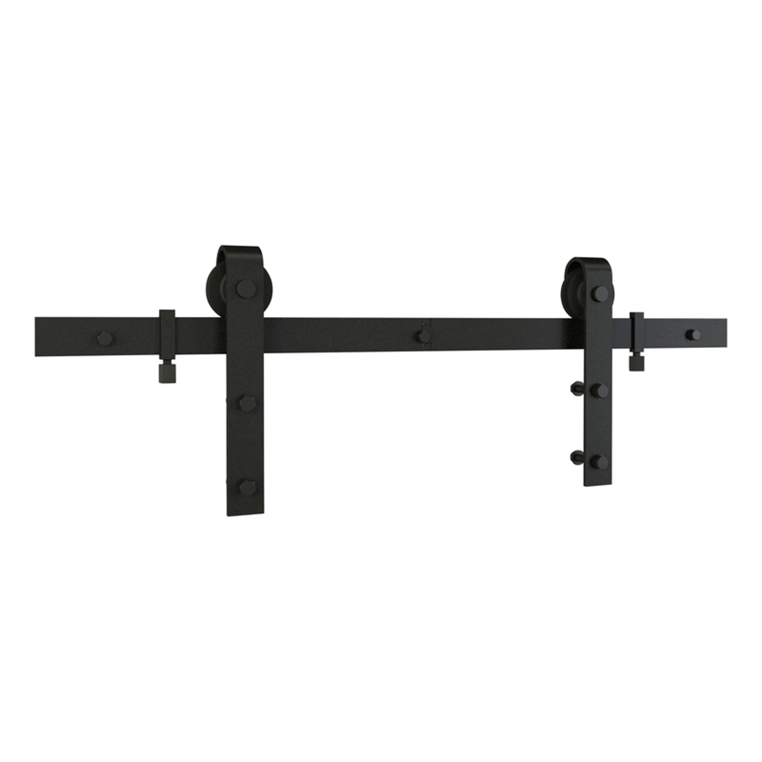 928 96 In. Matte Black Classic Interior Barn Door Kit (2-piece)