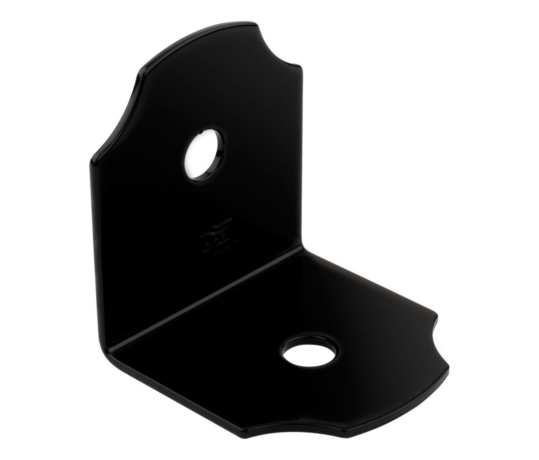 Hartley Collection Decorative Heavy Duty Angle Bracket, Black Finish, 3 Inch by 3 and 1 Quarter Inch by 3 Inch