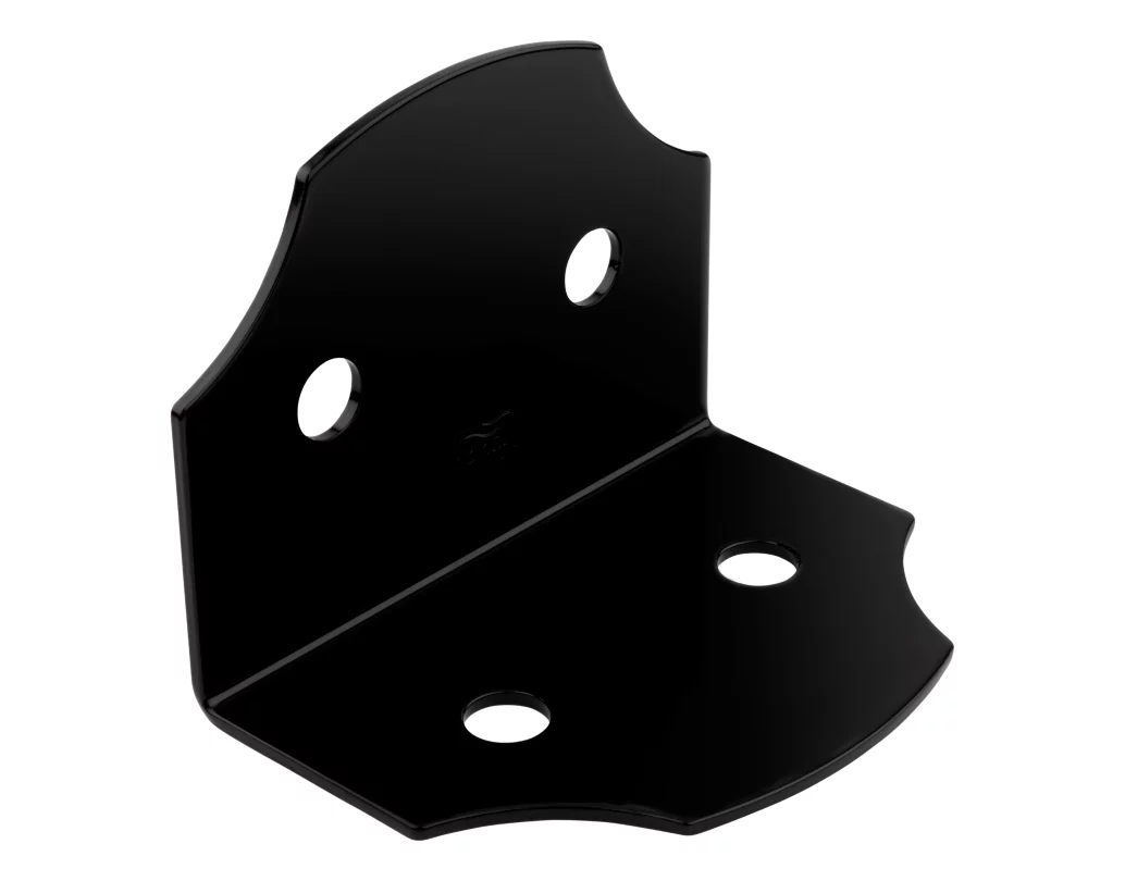 Hartley Collection Decorative Heavy Duty Angle Bracket, Black Finish, 5 Inches by 3 and 1/2 Inches by 3 and 1/2 Inches