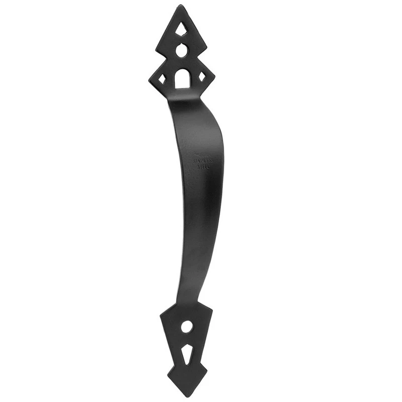 Matte Black Gate Handle, Durable Metal Construction, 11 Inches Length