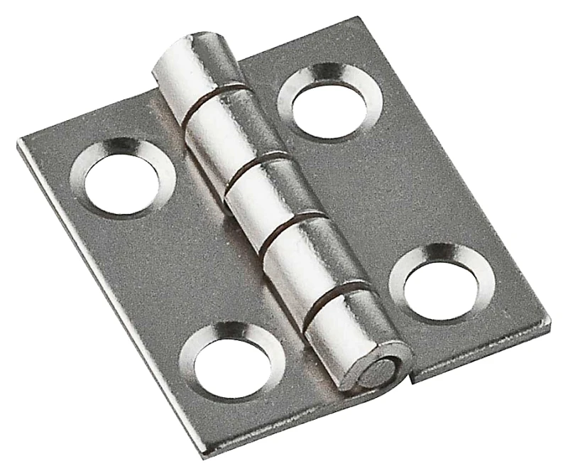 Narrow Hinge, Nickel, 3/4 x 5/8-In.