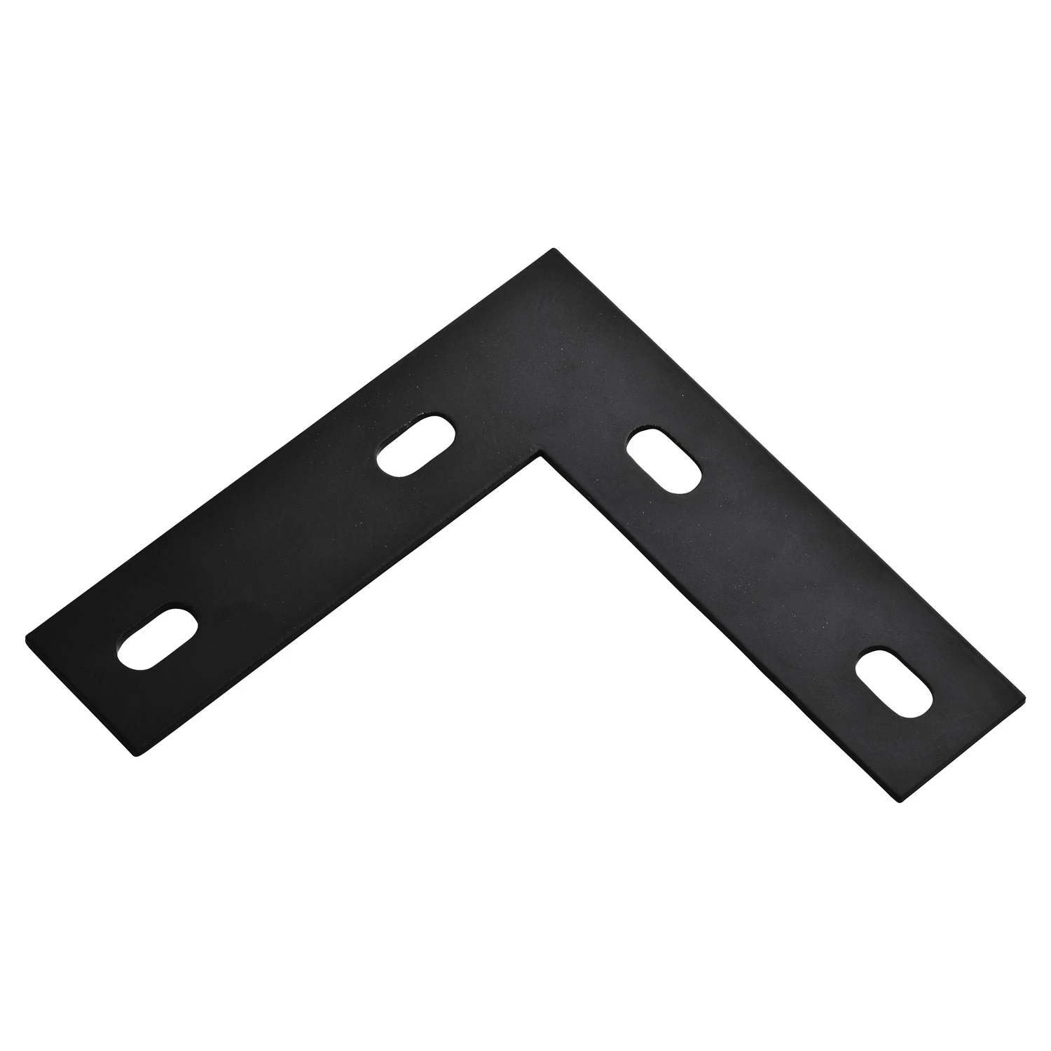 Flat Corner Brace Black Steel 1.5 Inch by 6.5 Inch