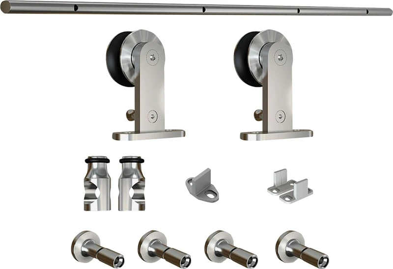 1-1/2 In. H X 72 In. W Stainless Steel Sliding Door Track Kit