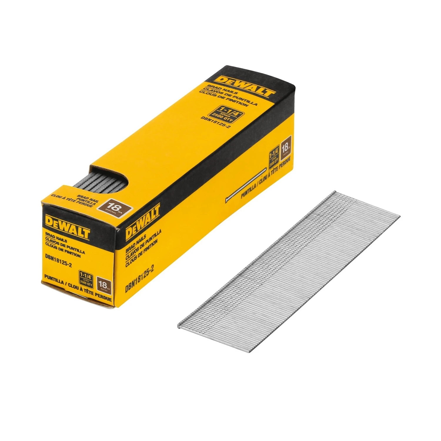 Collated Brad Nails, 18 Gauge, 1-1/4 In., 2,500-Pk.