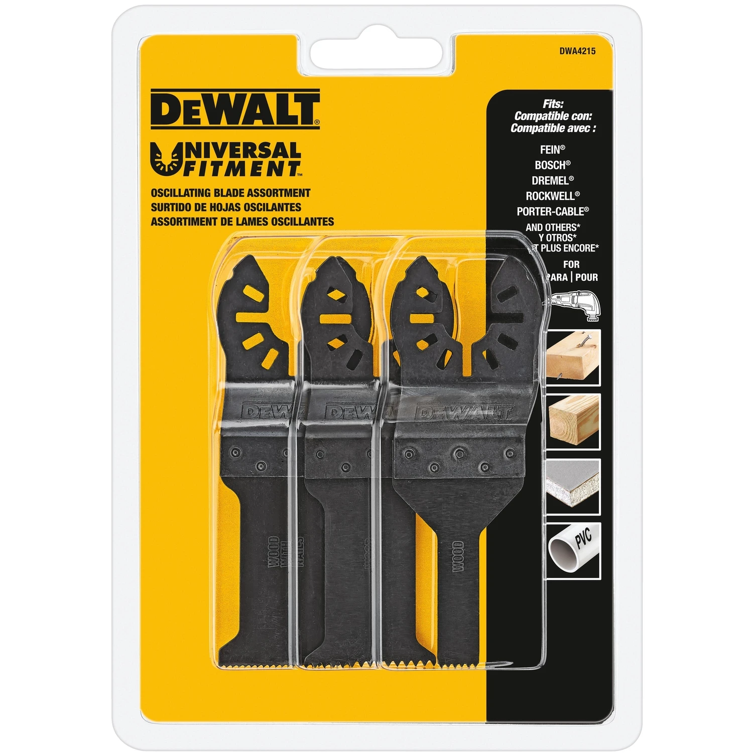 Universal Fitment Oscillating Blade Set (3-piece) For Wood Cutting