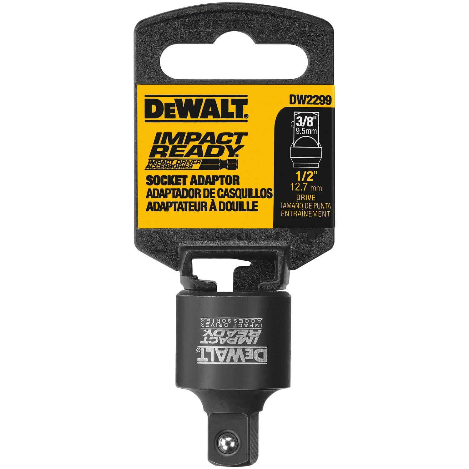 Impact Ready 1/2 In. Female X 3/8 In. Male Socket Adapter Dw2299