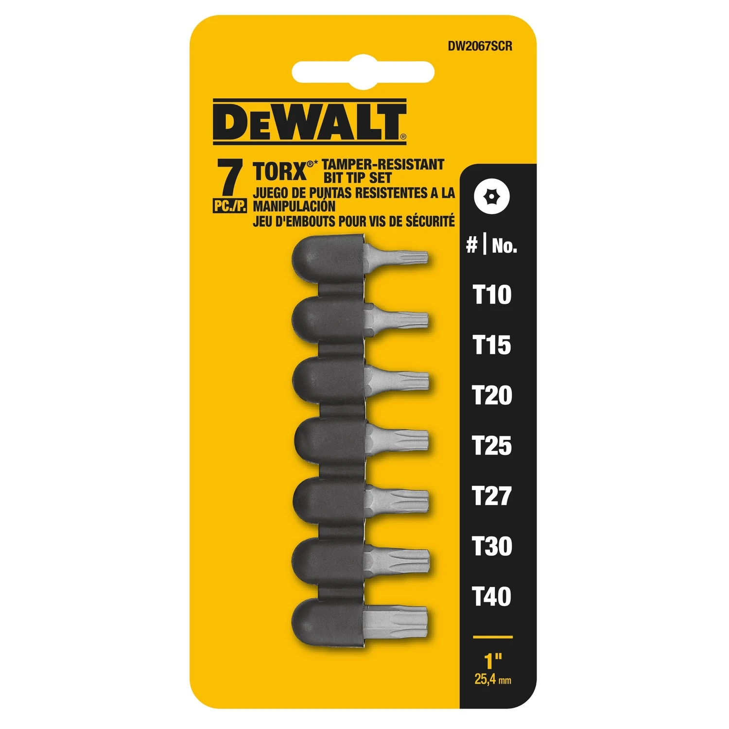 7-piece Security Torx Screwdriver Bit Set - T10 To T40 Sizes
