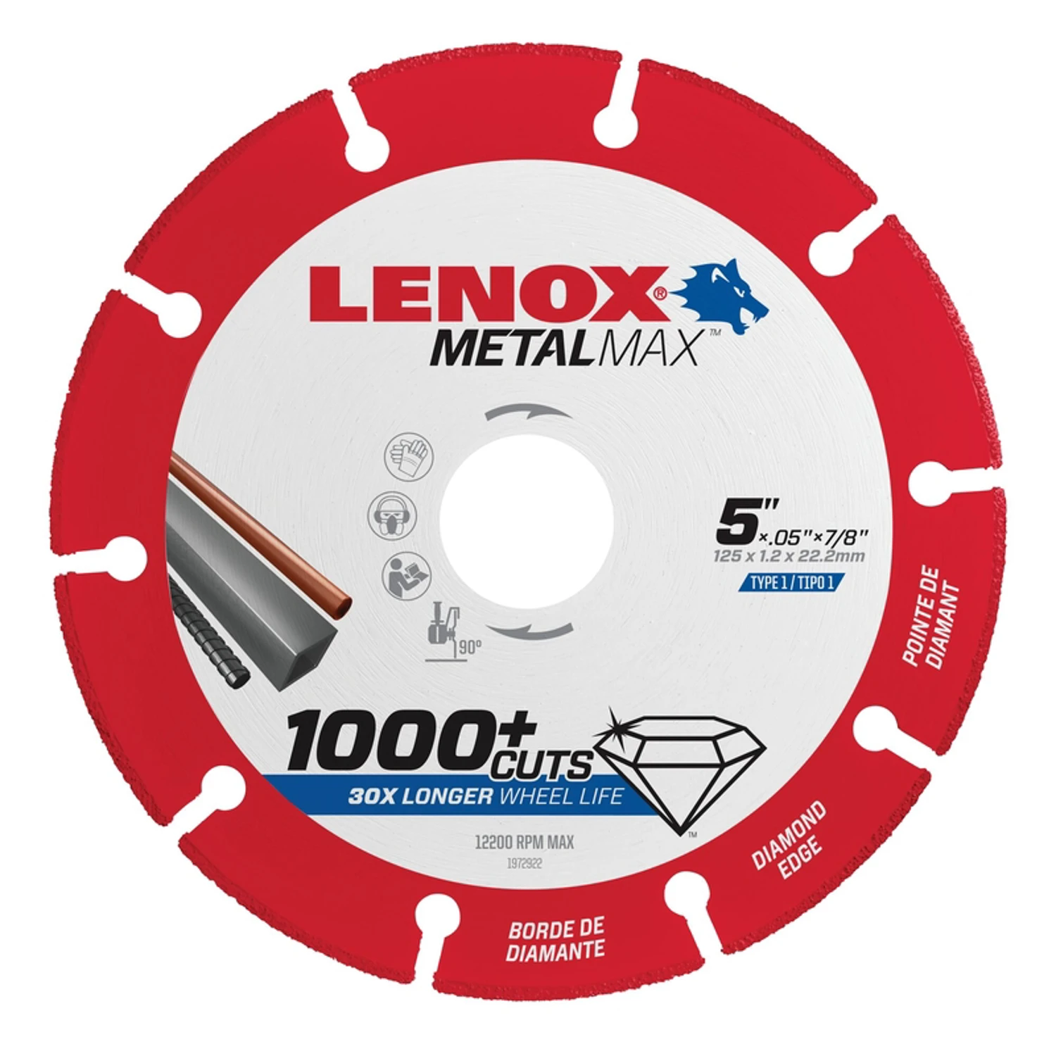 Metalmax 5 In. Diamond Edge Cut-off Wheel For Angle Grinders