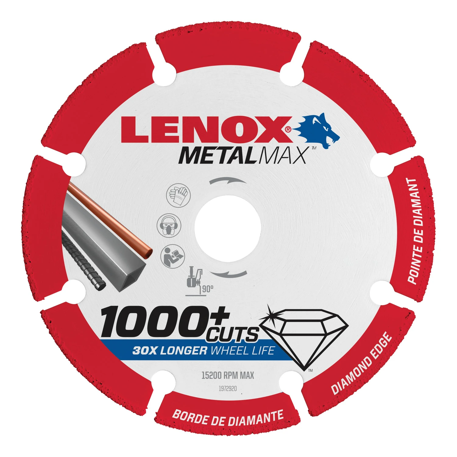 MetalMax Diamond Edge Cut-Off Wheel, 3 Inch Diameter by 3/8 Inch Thickness