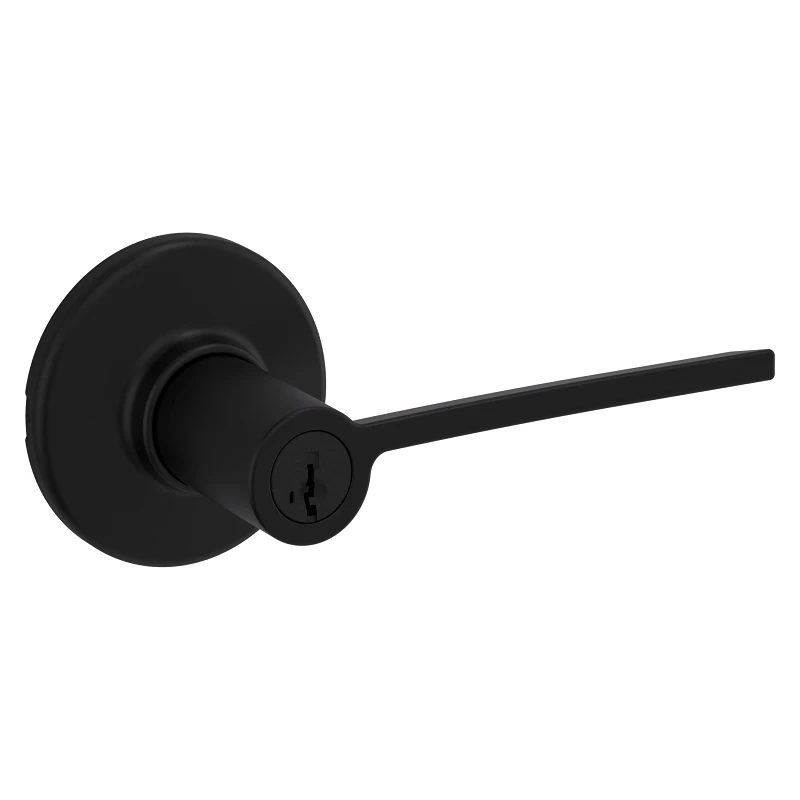 Kwikset Ladera Matte Black Keyed Entry Lever ANSI/BHMA Grade 3 2-3/4 in. Kwikset Ladera Matte Black Keyed Entry Lever ANSI/BHMA Grade 3 2-3/4 in.