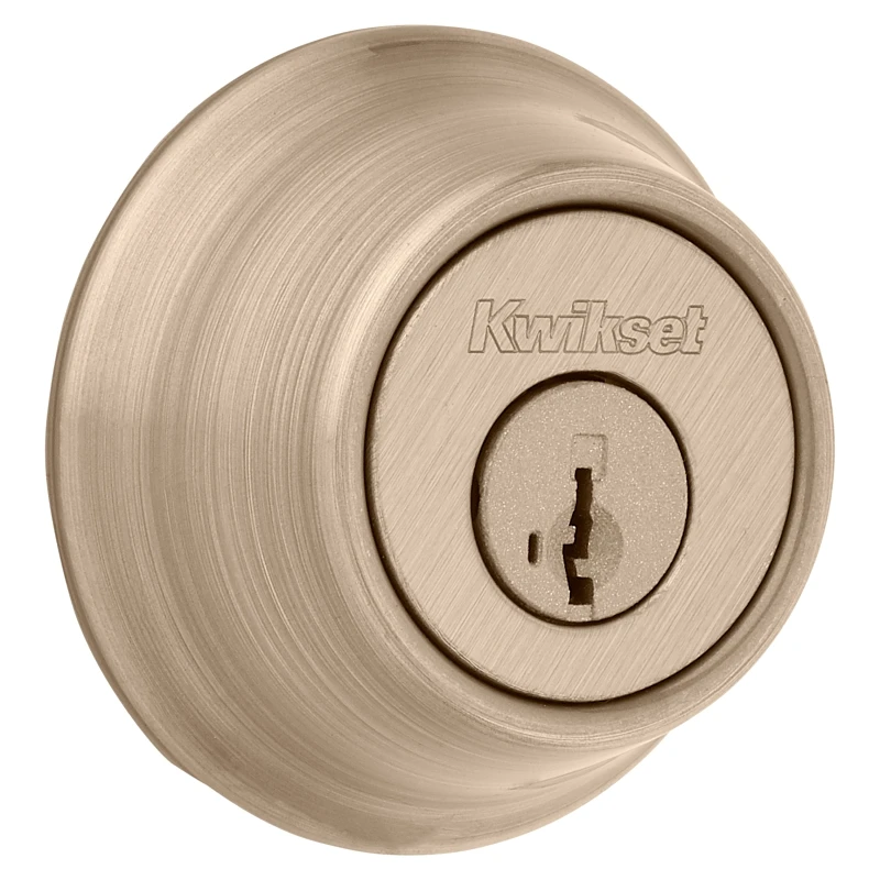 Security Double-Cylinder Deadbolt, Antique Brass