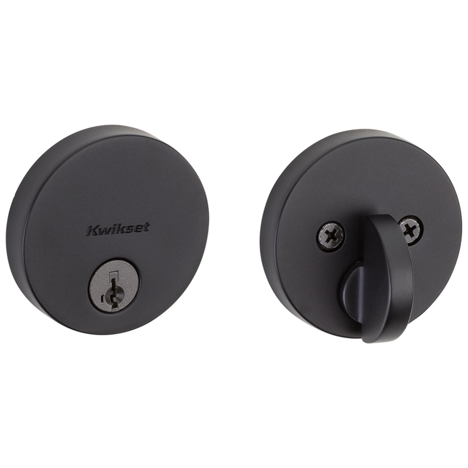 Kwikset Signature Uptown Single Cylinder Deadbolt Smartkey, Matte Black Finish