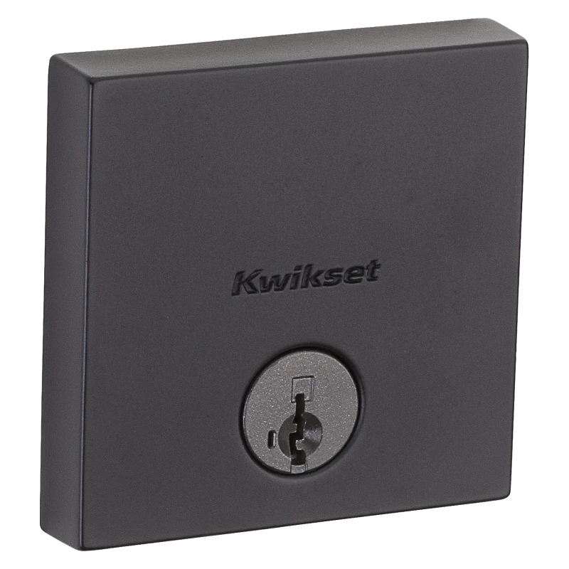 SmartKey Deadbolt Lock with Three Faceplates in Black Finish