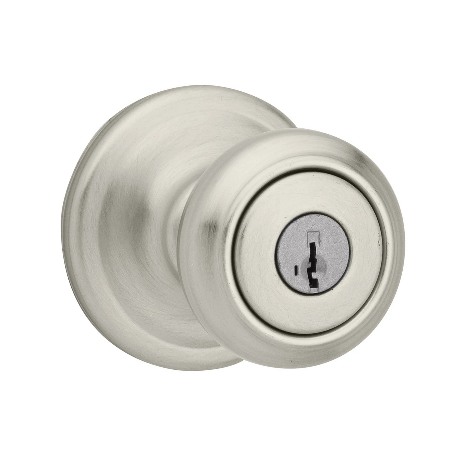 Signature Series Satin Nickel Cameron Entry Door Knob With Smartkey Technology