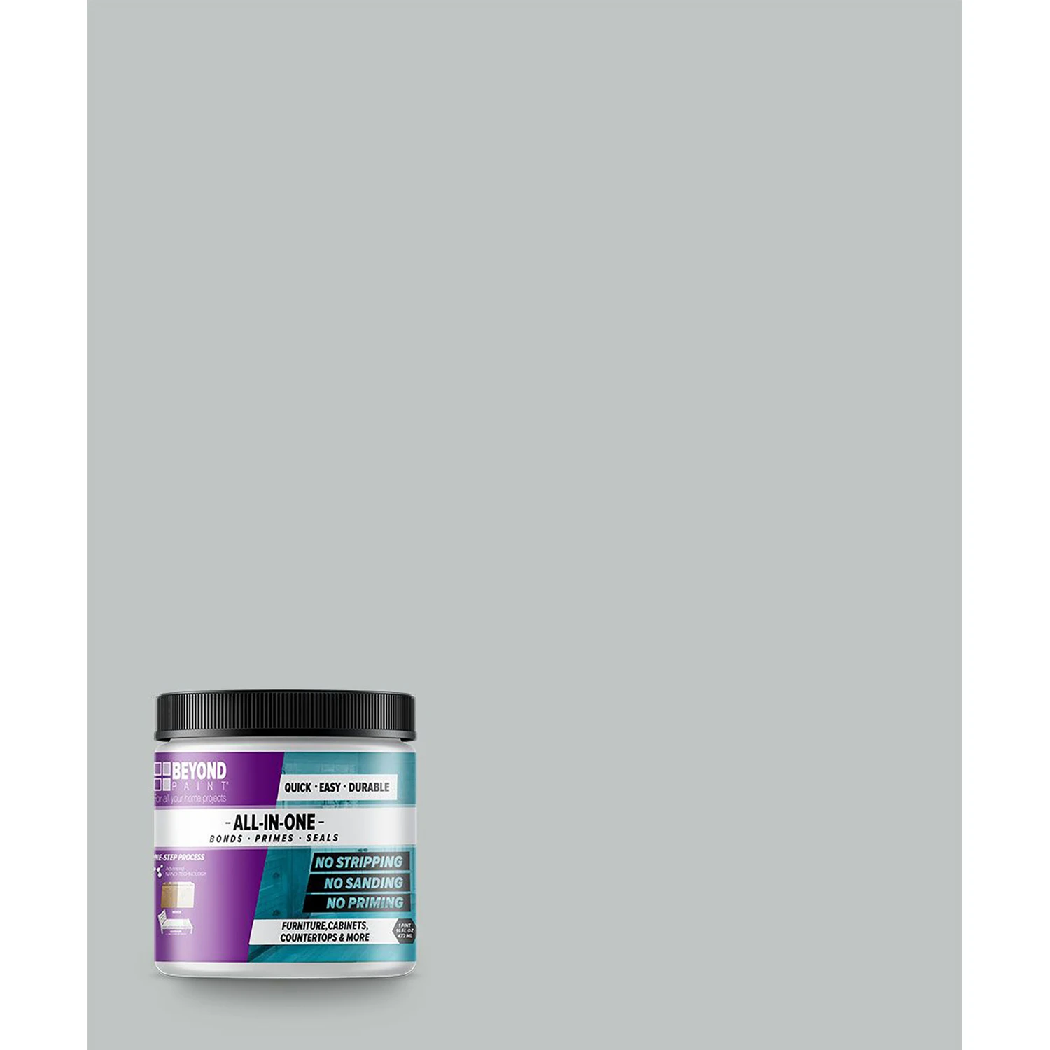 Matte Soft Gray All-in-one Water-based Paint 1 Pint For Interior And Exterior