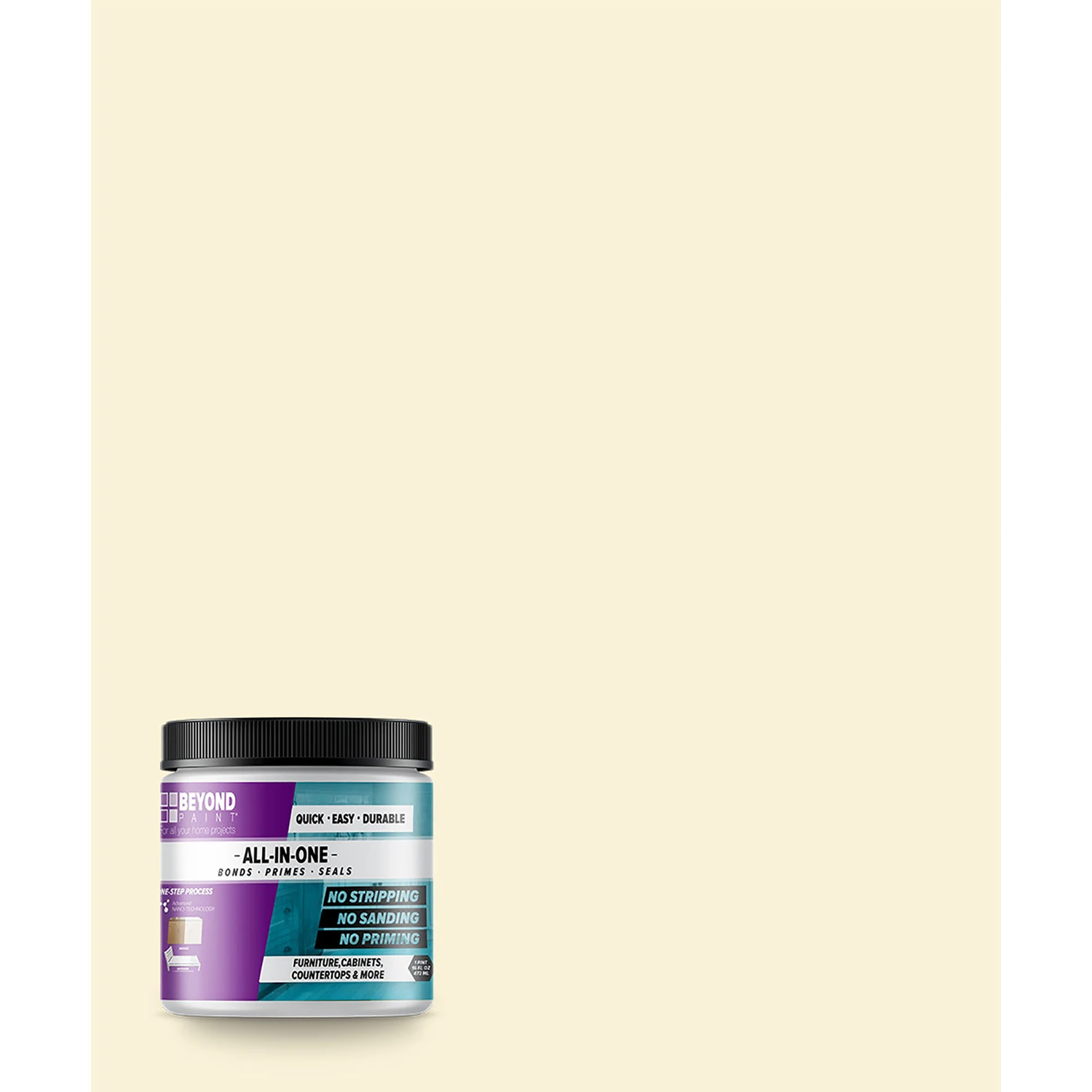 Matte Off-white All-in-one Water-based Paint 1 Pt For Interior And Exterior