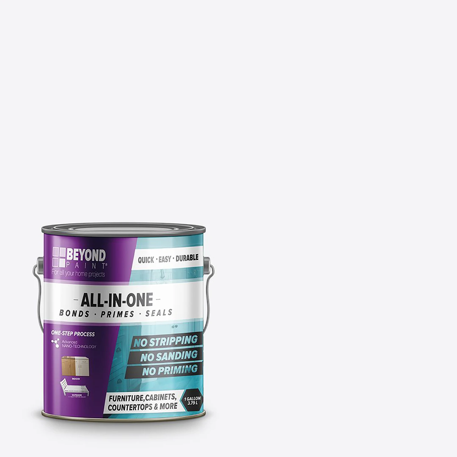 Matte Bright White Water-based All-in-one Paint 1 Gallon For Interior And Exterior