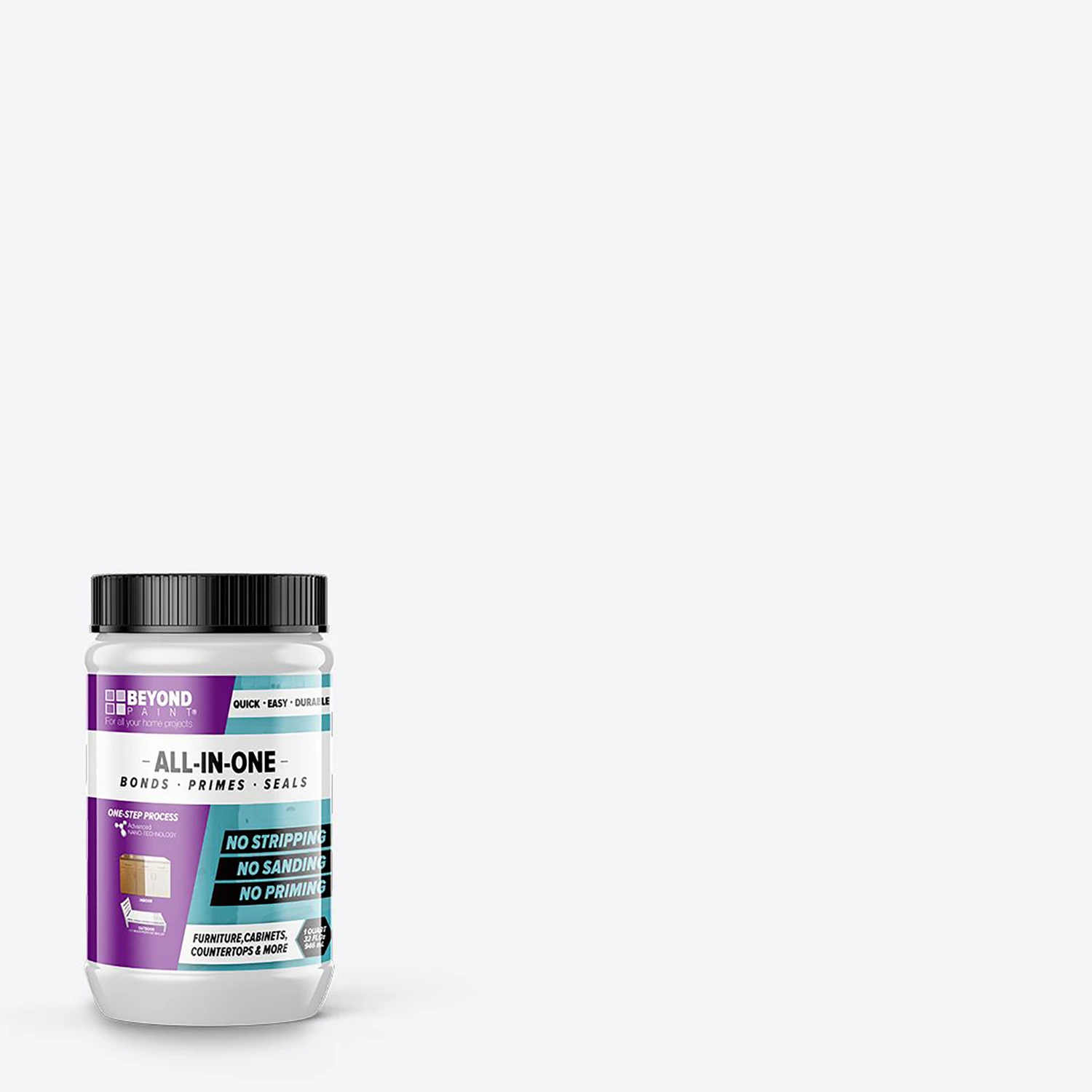 Matte Bright White Water-based All-in-one Paint 1 Qt For Interior & Exterior