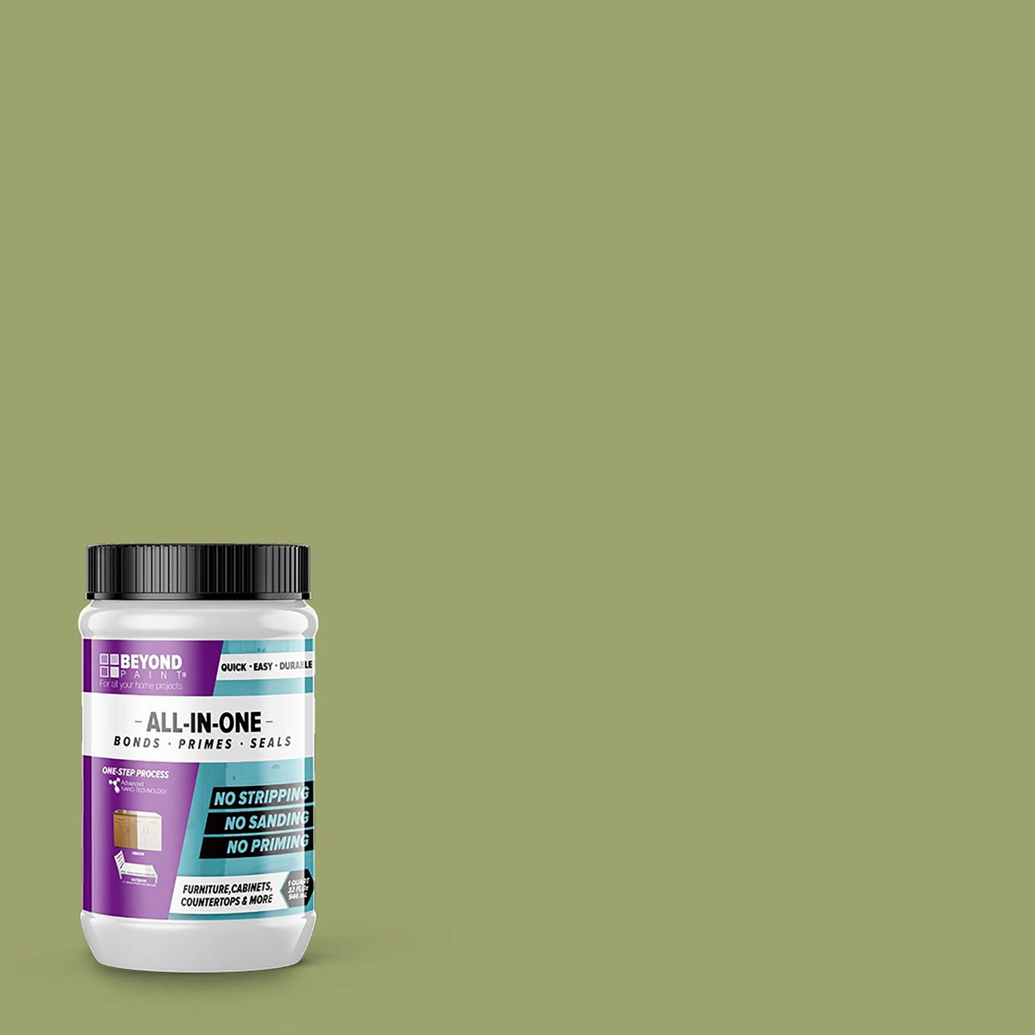 Matte Sage Water-based All-in-one Paint 1 Quart For Interior And Exterior