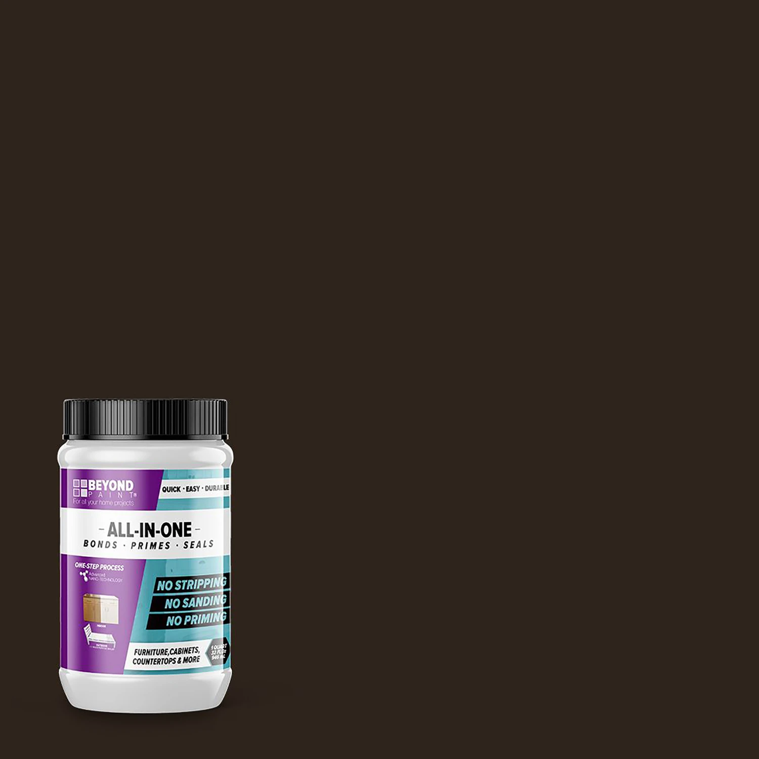 Matte Mocha Water-based All-in-one Paint 1 Quart For Interior And Exterior
