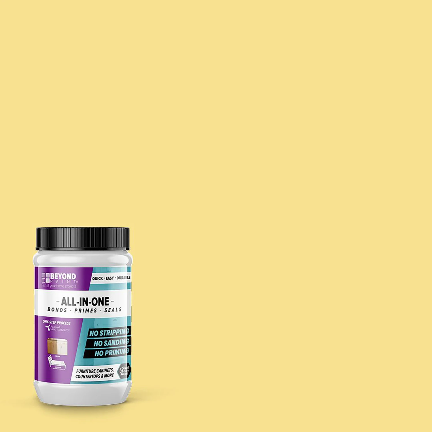 Matte Buttercream Water-based All-in-one Paint 1 Quart For Interior & Exterior