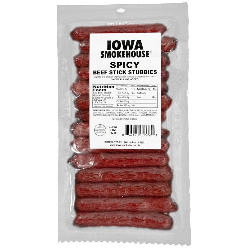 Beef Stick Stubbies, Spicy, 8-oz.
