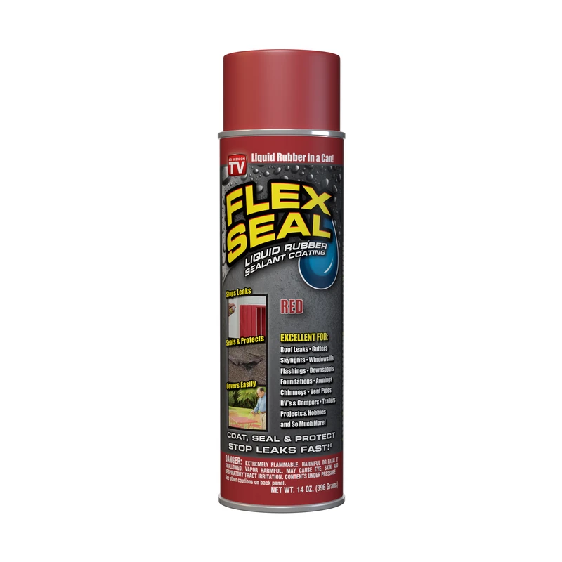 14 Oz. Red Rubber Spray Sealant - Waterproof, Flexible Coating