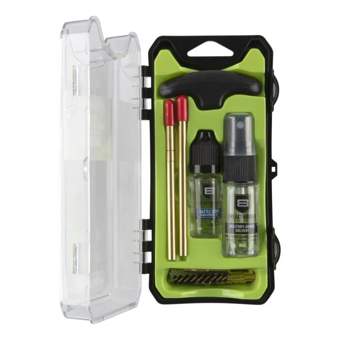 .22 Caliber Pistol Cleaning Kit with Brushes, Rods, and Patches for Firearm Maintenance