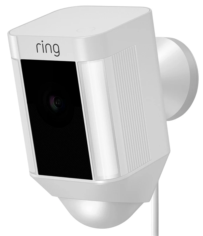 Plug-in Indoor/outdoor White Security Camera With Spotlight, Model 8sh1p7-wen0