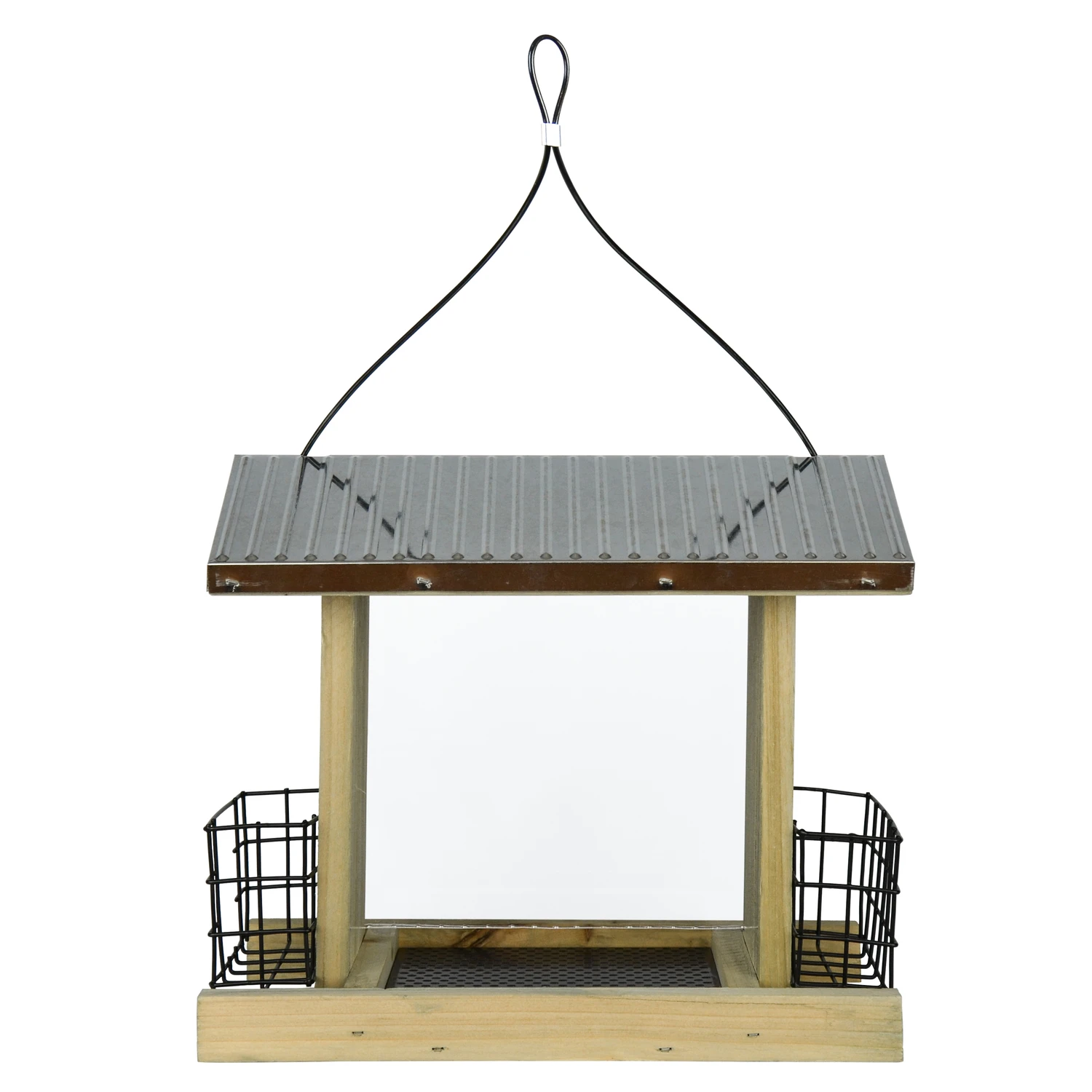 6 Lb Cedar Hopper Bird Feeder With 2 Ports - Model Wwgf2-deco