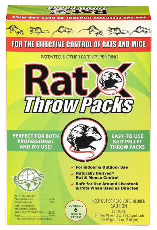 RatX Non-Toxic Bait Pellet Throw Pack For Mice and Rats 6 pk