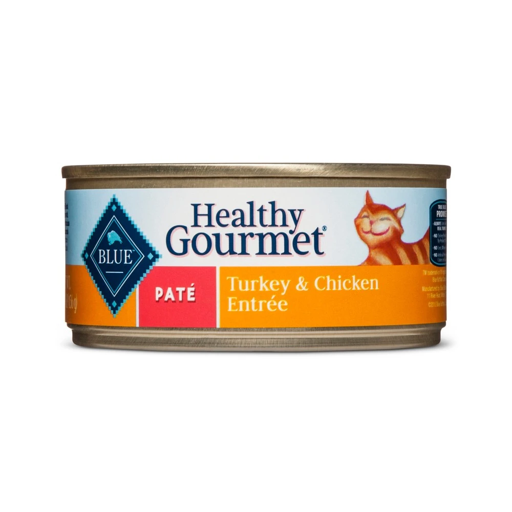Blue Buffalo Healthy Gourmet Turkey & Chicken Entree Wet Canned Cat Food, 5.5 oz