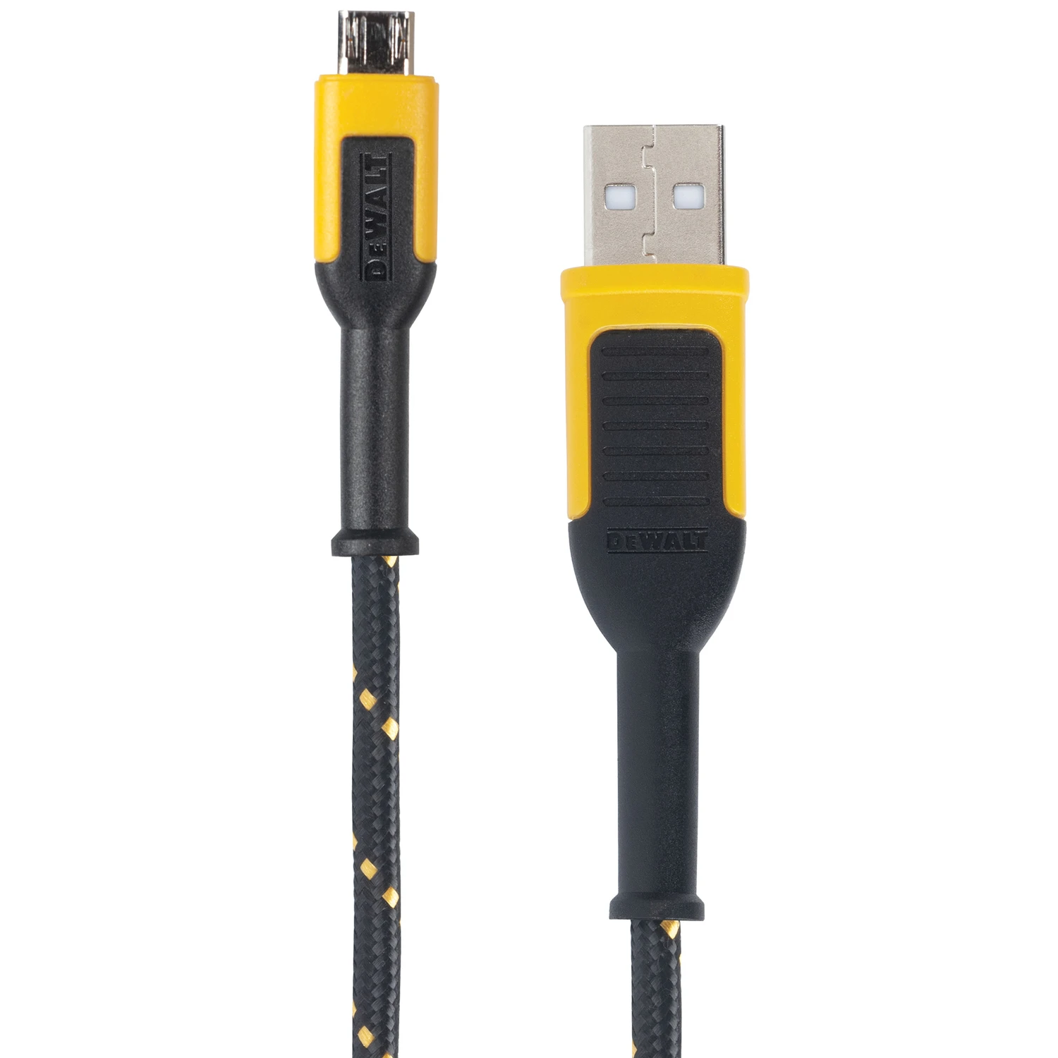 10 Ft. Micro To Usb Charging Cable With Kevlar Reinforcement - Black/yellow