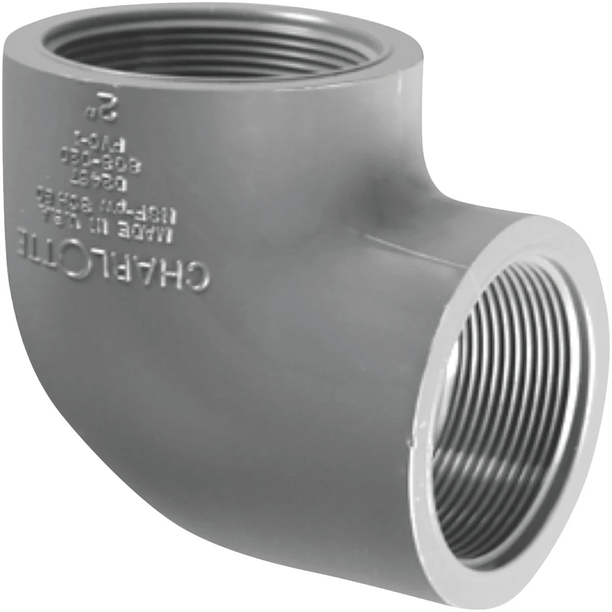 Schedule 80 PVC FPT x FPT 90-Degree Elbow, 1-1/2 In.