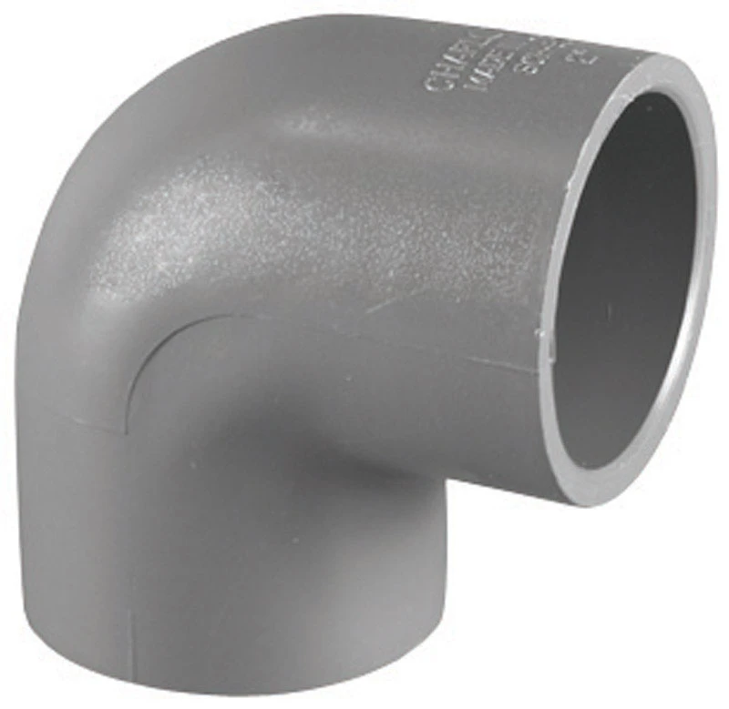 Schedule 80 PVC Slip x Slip 90-Degree Elbow, 1/2 In.
