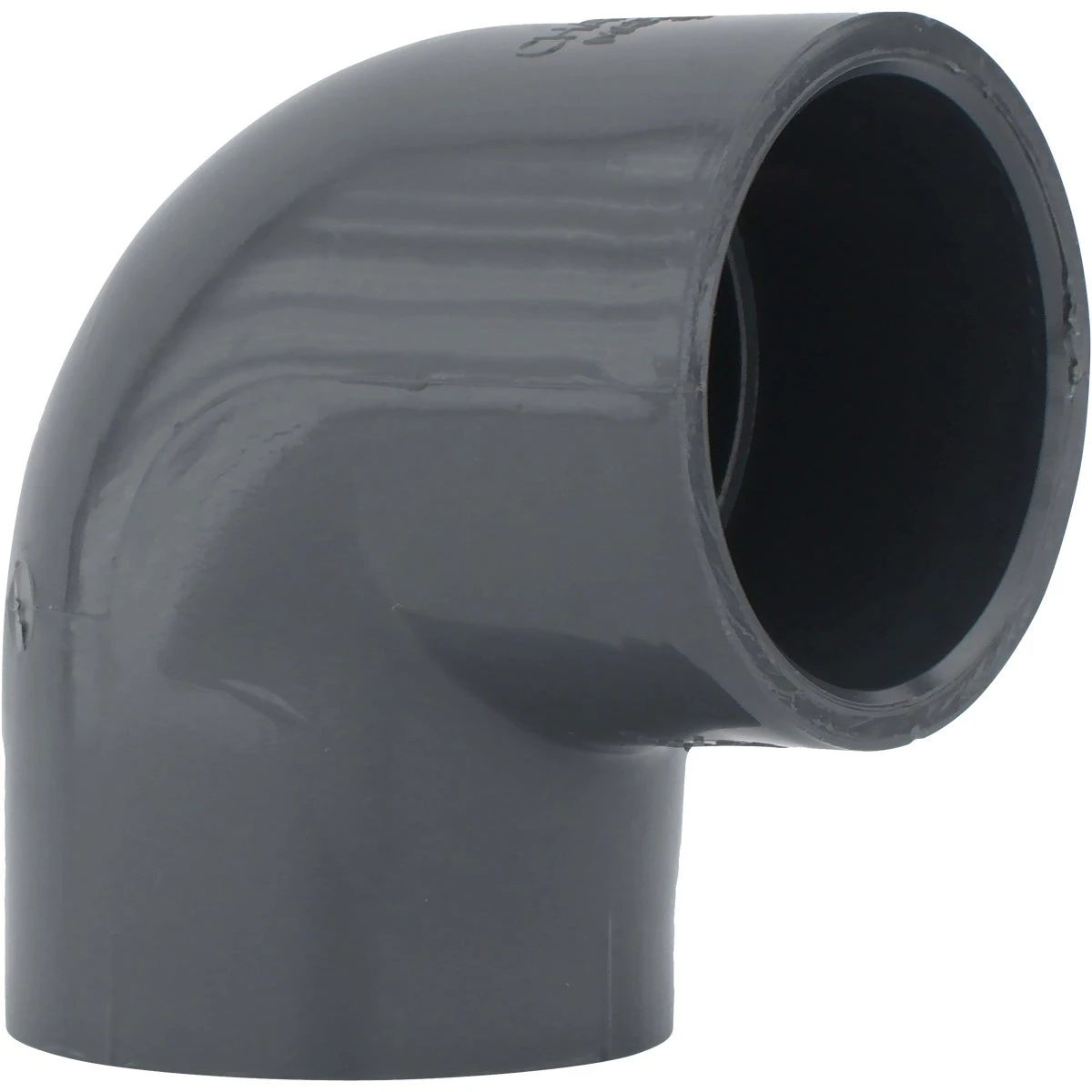 Schedule 80 PVC 90-Degree Elbow, Gray, Slip x Slip, 2 In.