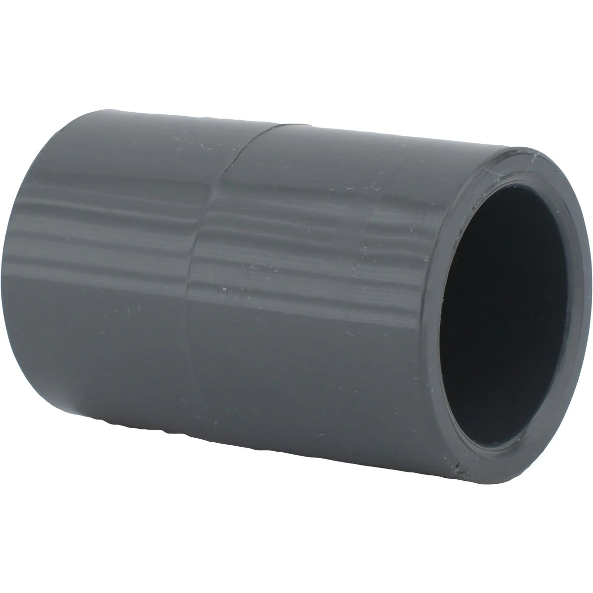 Schedule 80 PVC Coupling, Gray, Slip x Slip, 3/4 In.