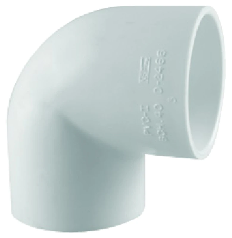 Schedule 40 PVC 90-Degree Pressure Elbow, White, 1/2 In.