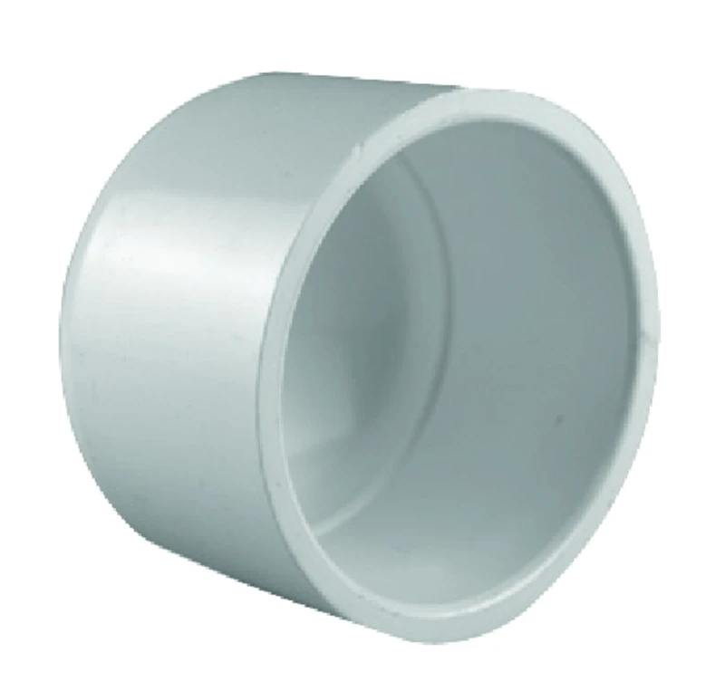 Schedule 40 PVC Pressure Pipe Cap, White, 1/2 In.