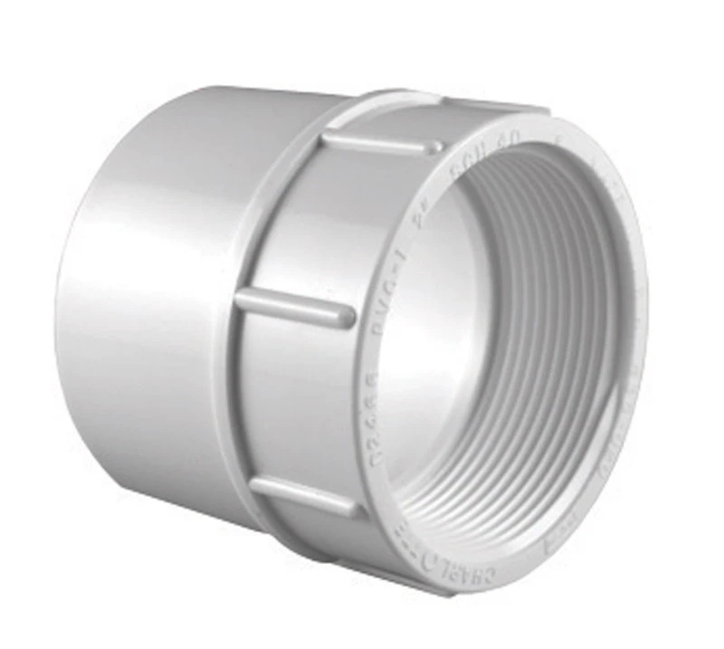 Schedule 40 PVC Pressure Female Adapter, White, 1-1/4 In.