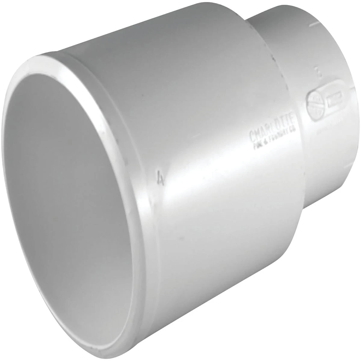 Schedule 30 PVC DWV Adapter Coupling,4 x 3 In.