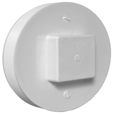 Schedule 40 DWV Pipe Plug, PVC, 4 In. MPT